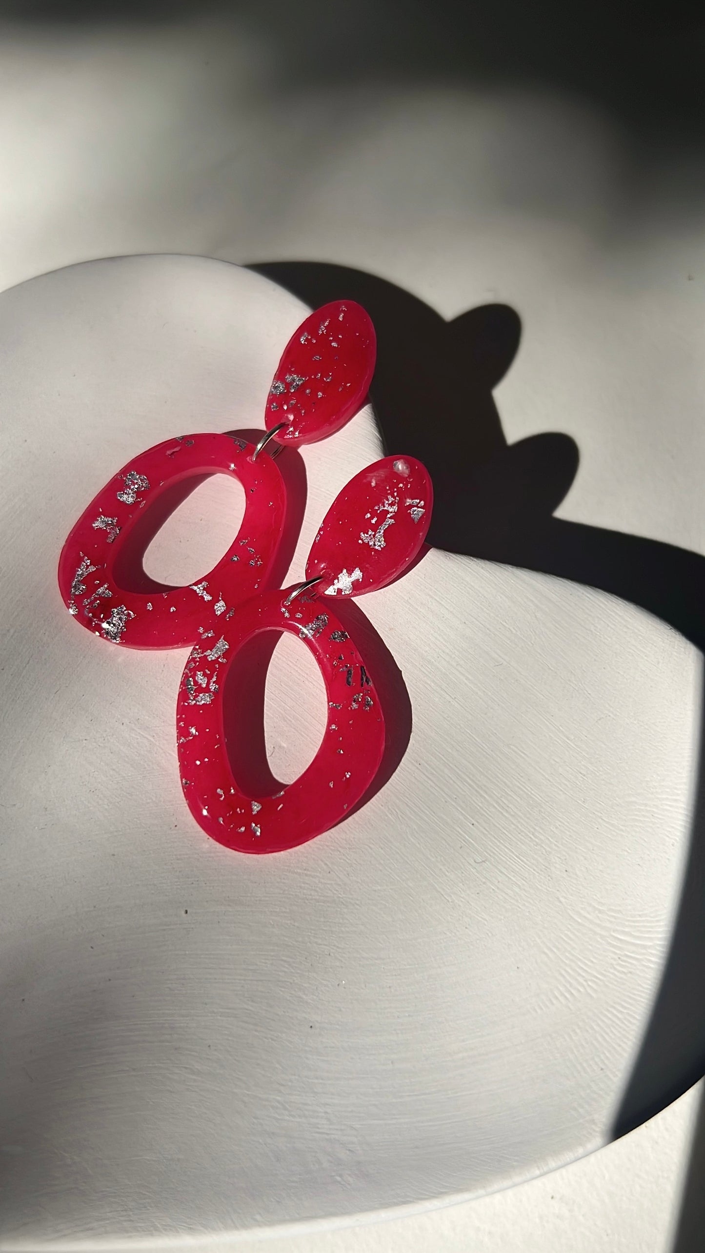 Crimson Curve • Luxurious Artisan Earrings