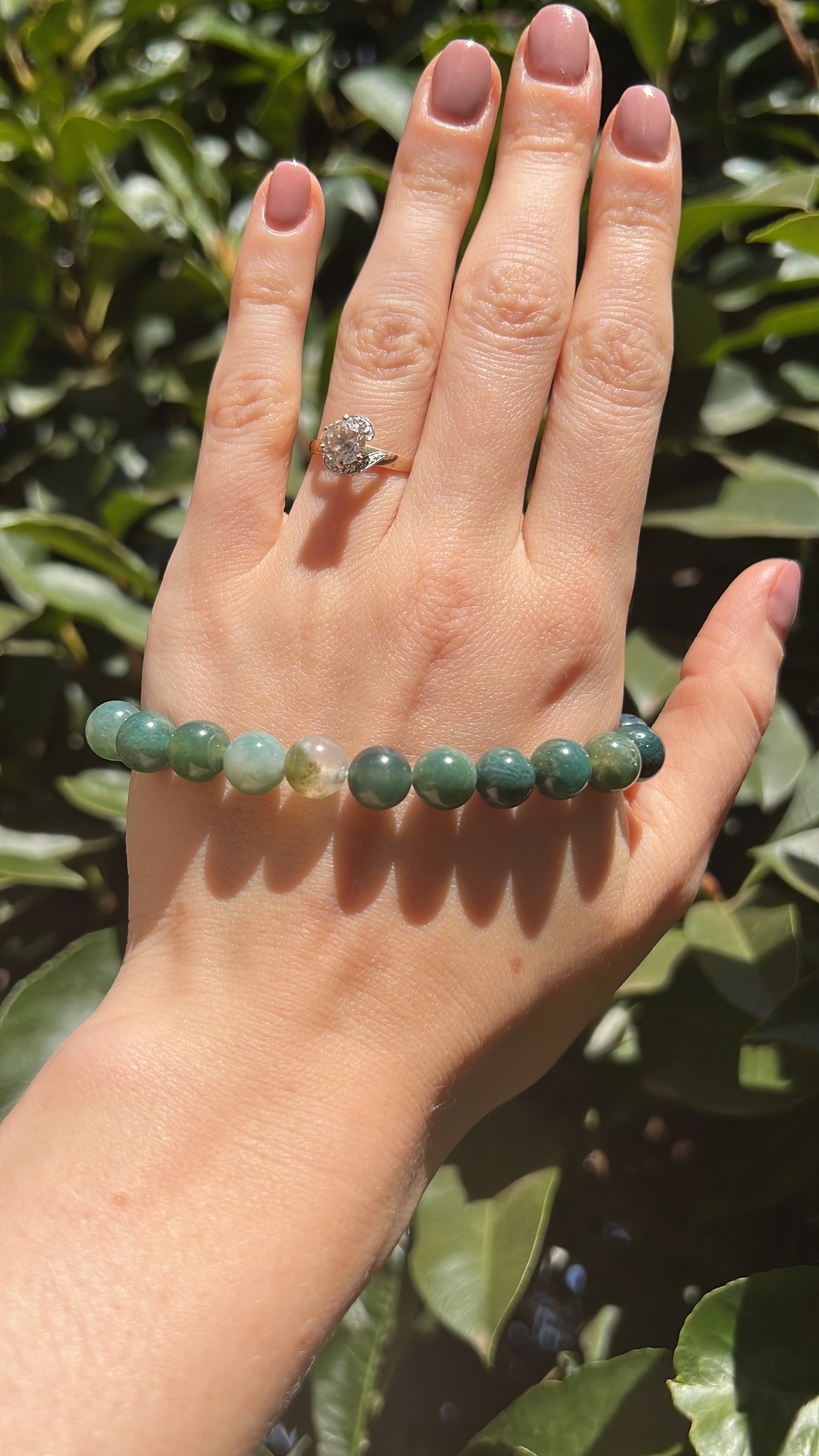 Grounding, Money,  Protection - Moss Agate