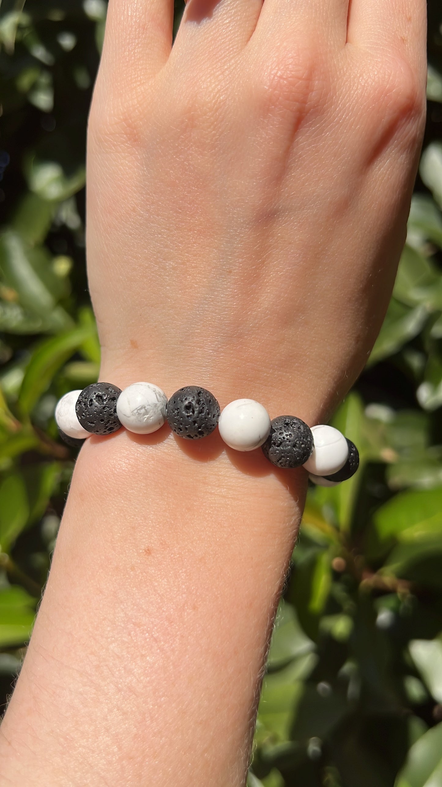 Black and White • Black Lava & Howlite