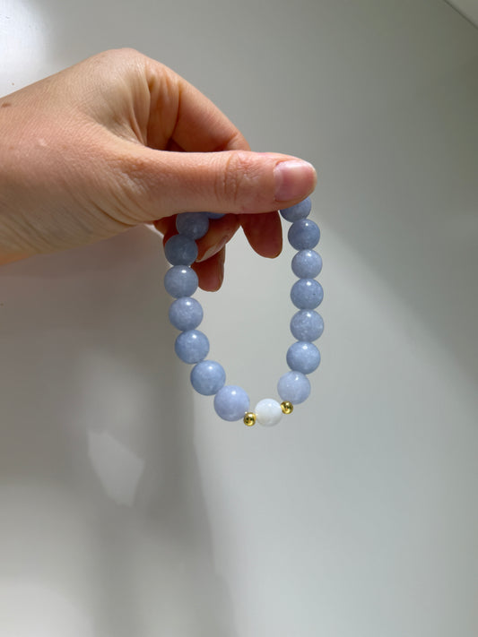 Emotional balance, flow, healing -  Aquamarine & Moonstone - BEST SELLER