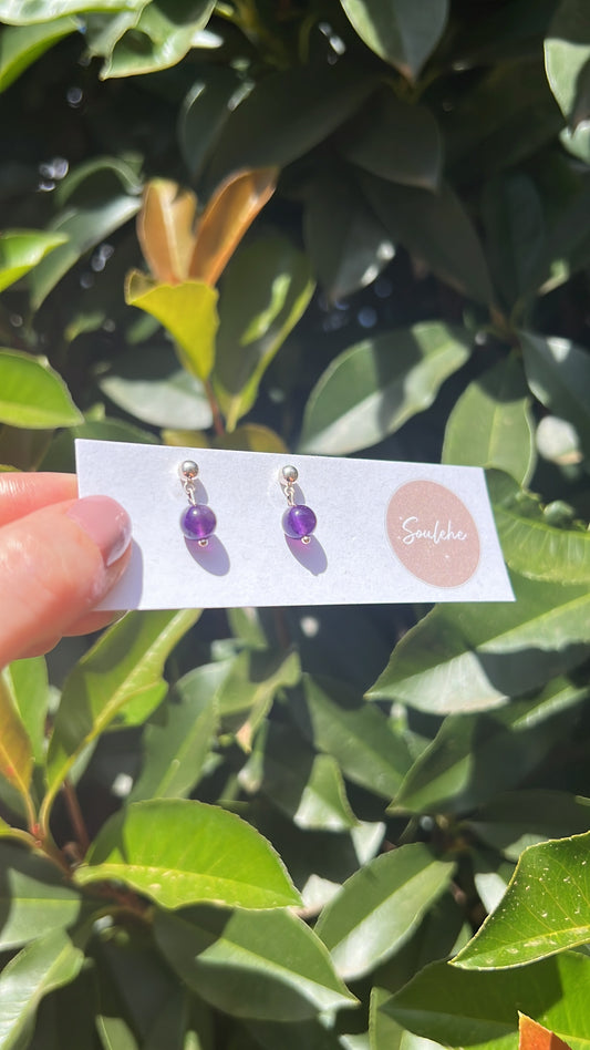 Harmony x Intuition • Earrings • Amethyst & 18K Gold Plated or 925 Silver