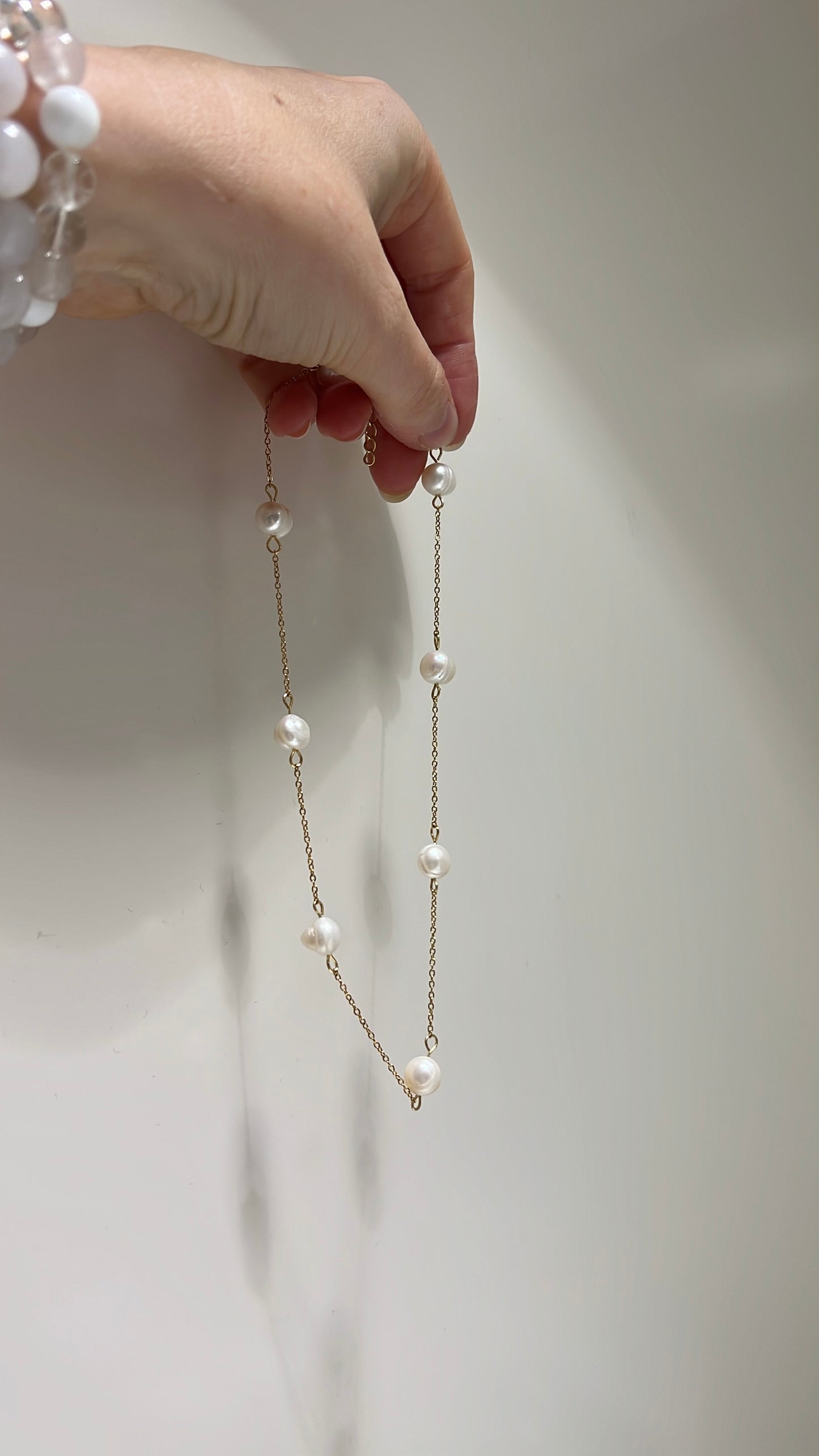 Big Pearl Choker • Stainless Steel or 925 Silver