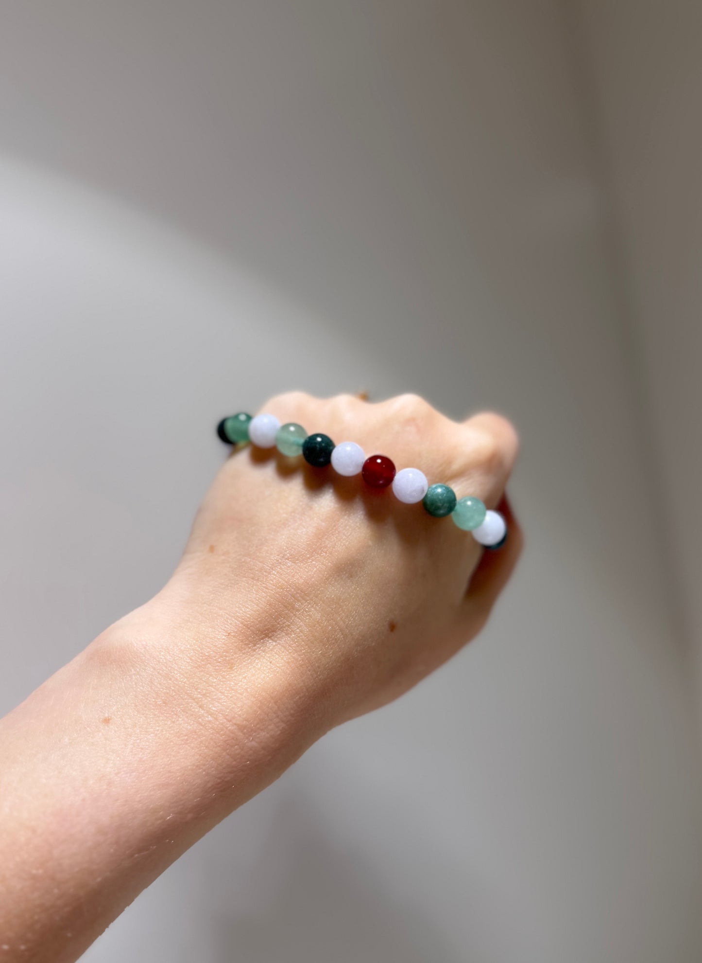 Cancer Luck Bracelet with Green Aventurine, Moss Agate, Aquamarine and Carnelian, handmade – Soulehe.