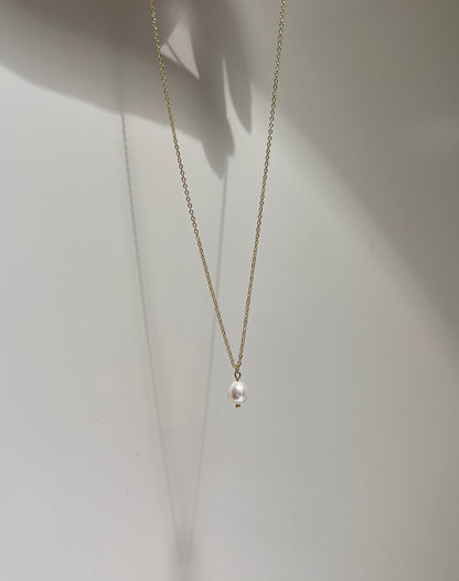 Solo Pearl • 14K Gold filled Necklace