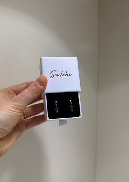 Amethyst Studs - Dream fulfiller, Focus
