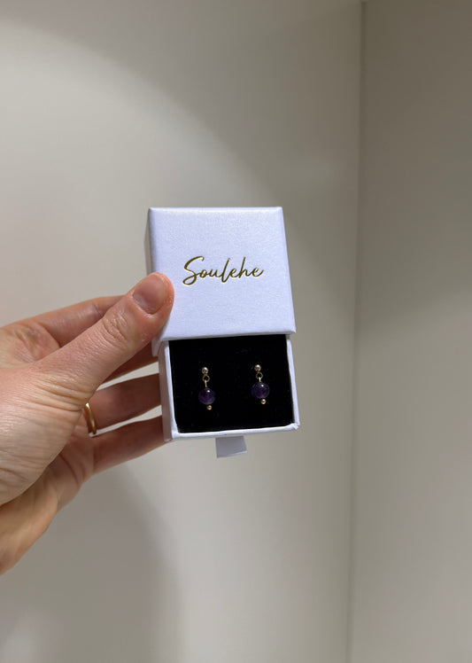 Amethyst Studs - Dream fulfiller, Focus