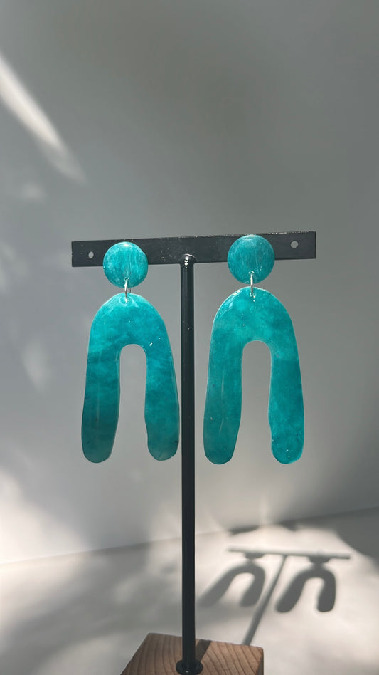 Teal Deluxe • Luxurious Artisan Earrings