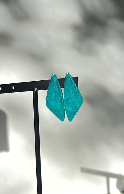 blue earrings, 