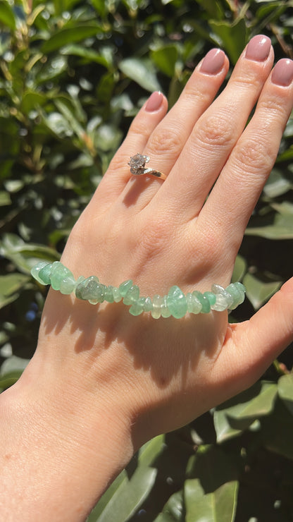 natural green aventurine crystal stone bracelet