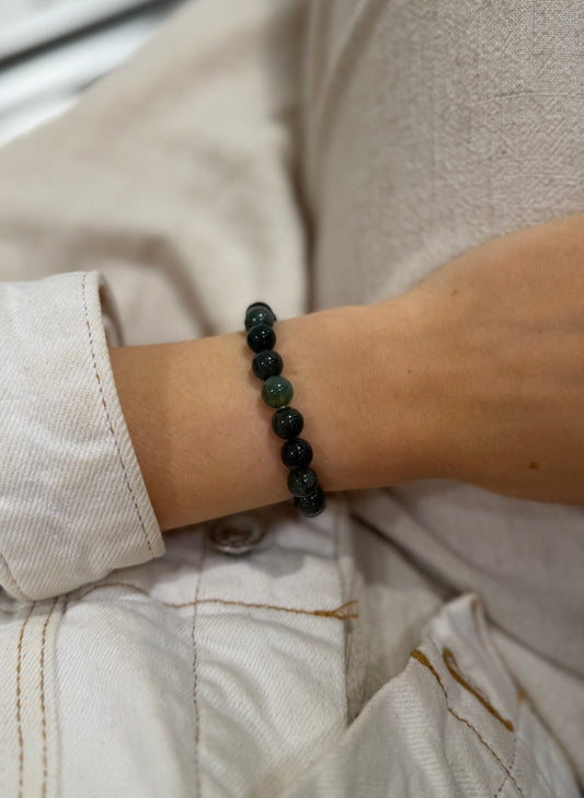 Grounding, Money,  Protection - Moss Agate