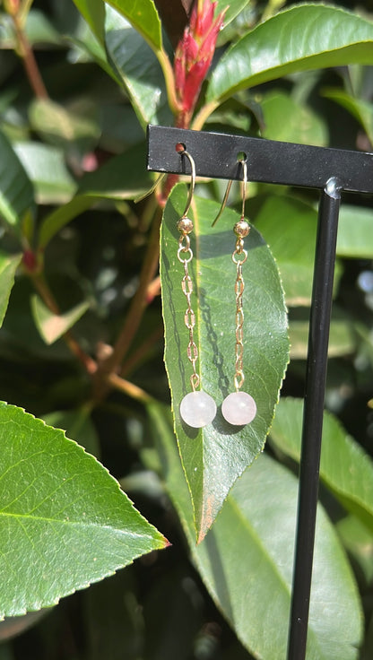 Healing x Relationships Combo • Necklace & Earrings • Rose Quartz & 18K Gold Plated