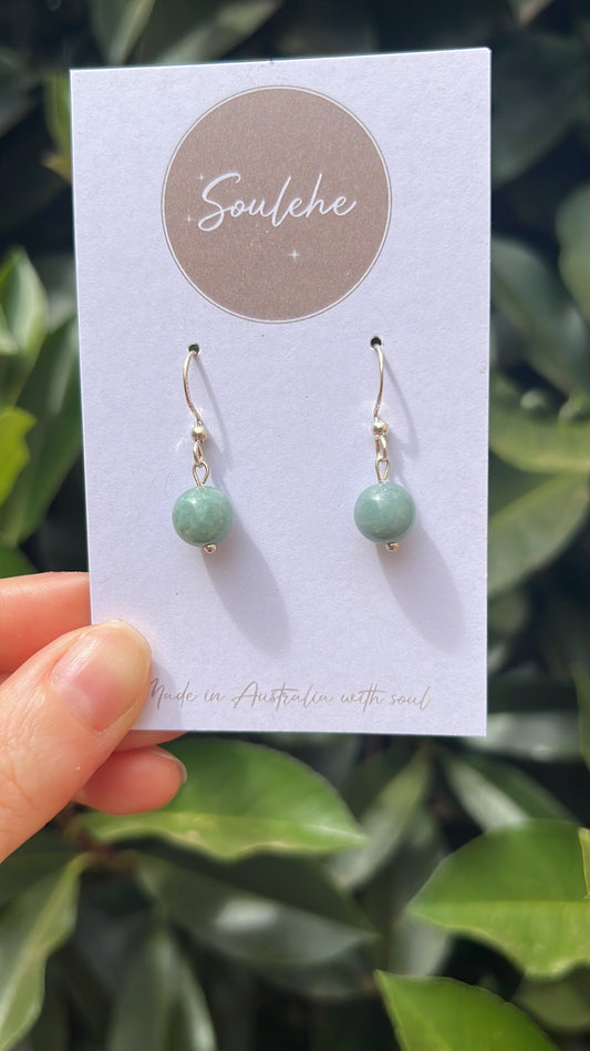 Happiness x Travelling • Earrings • Jade & 925 Silver Plated