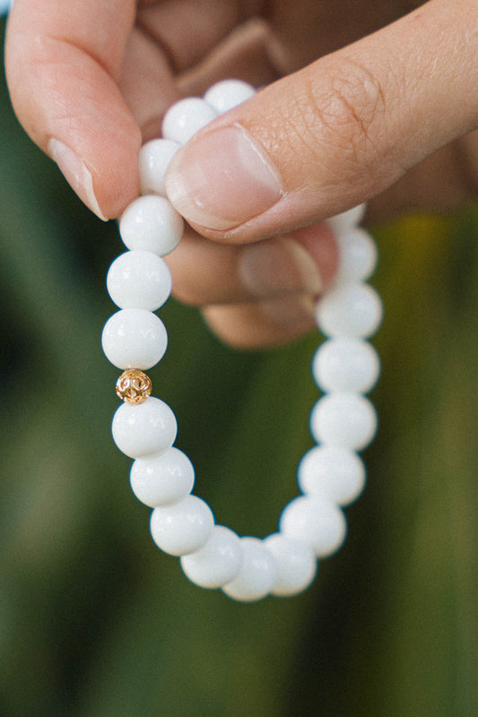 Inspire Balance,  Emotional Strength • White Agate