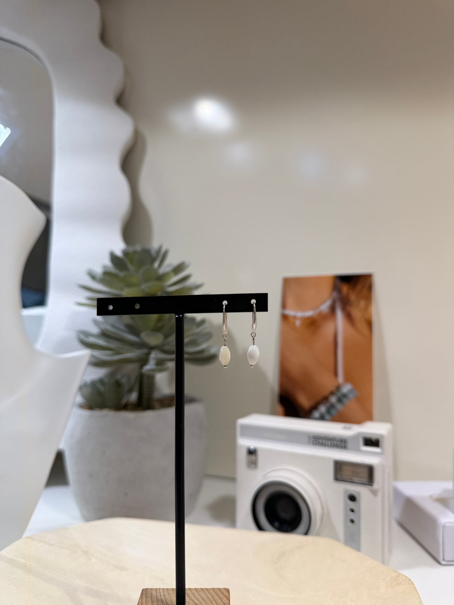 Shell drops earrings