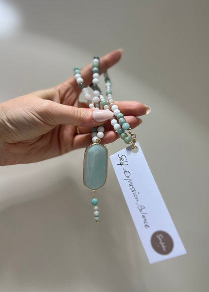 Balance & Self-Expression Amazonite Necklace
