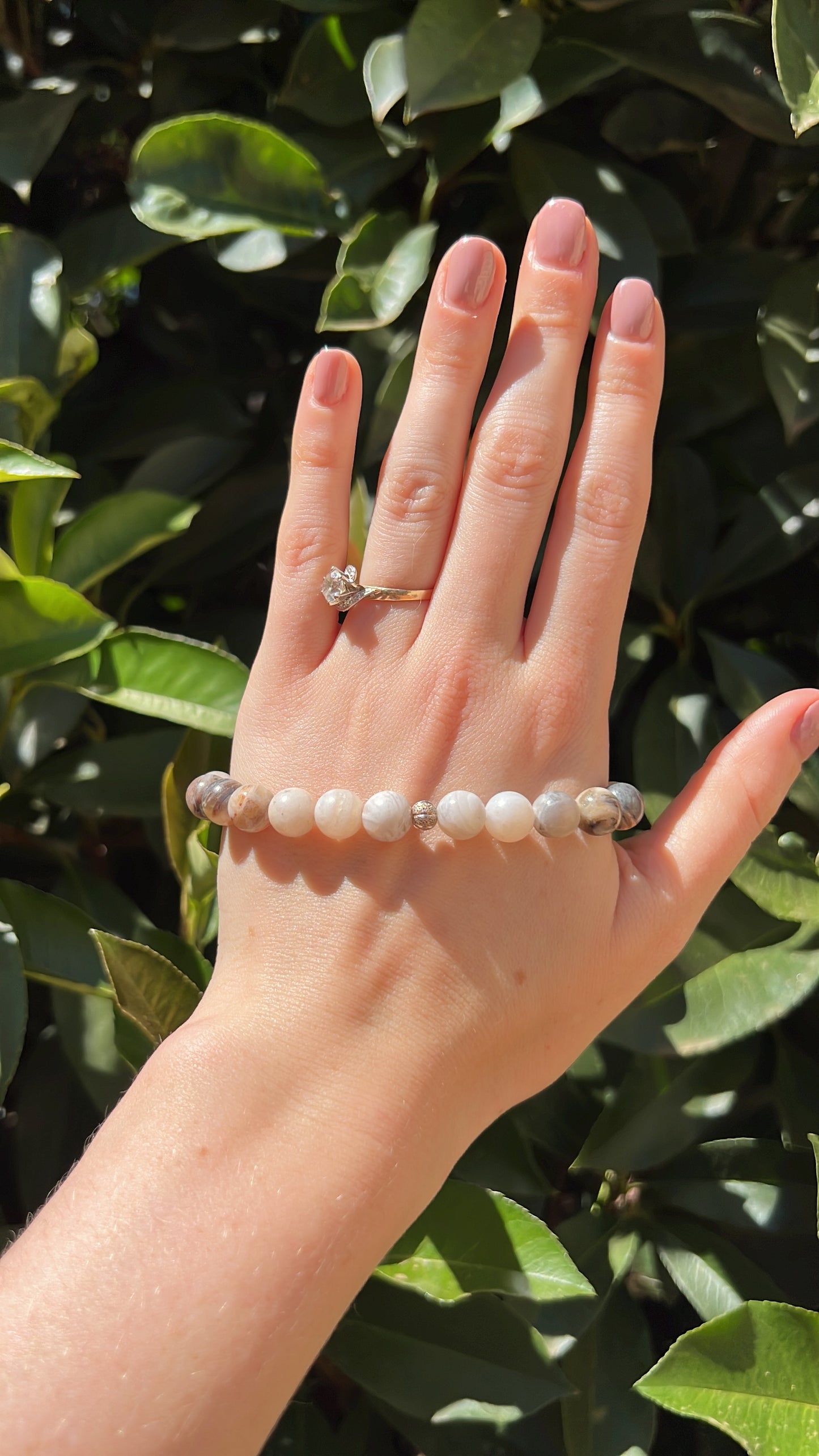 Enjoying Life x Love • Bracelet • Bamboo Agate & Sterling Silver