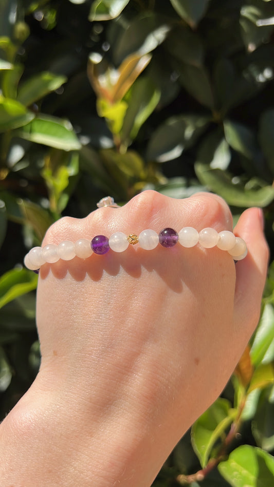 Dream fulfiller x Motivation • Bracelet • Pink Aventurine & Amethyst
