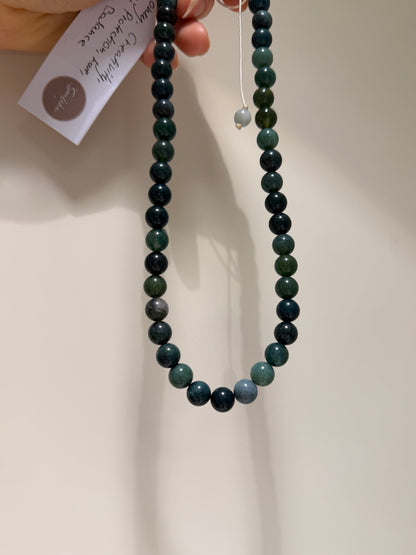 Moss Agate choker - Protection, Creativity, Love