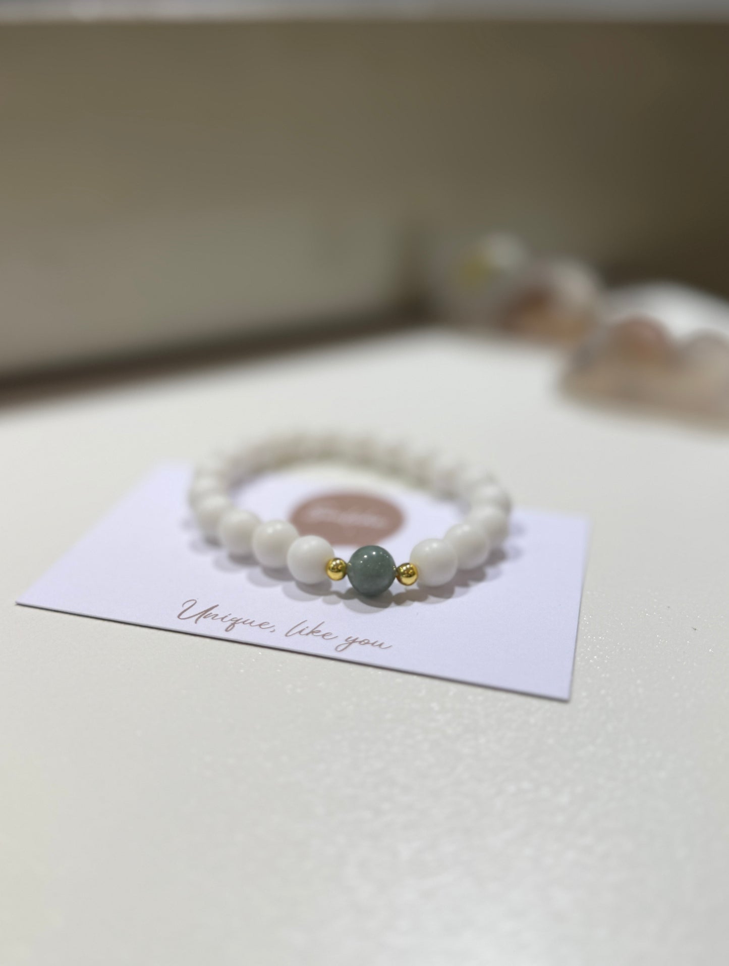 Jade & White Agate - Calm and empowering, unblocks