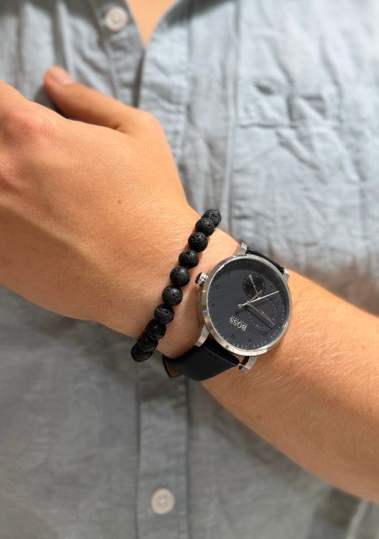 Strength x Courage • Bracelet • Black Lava