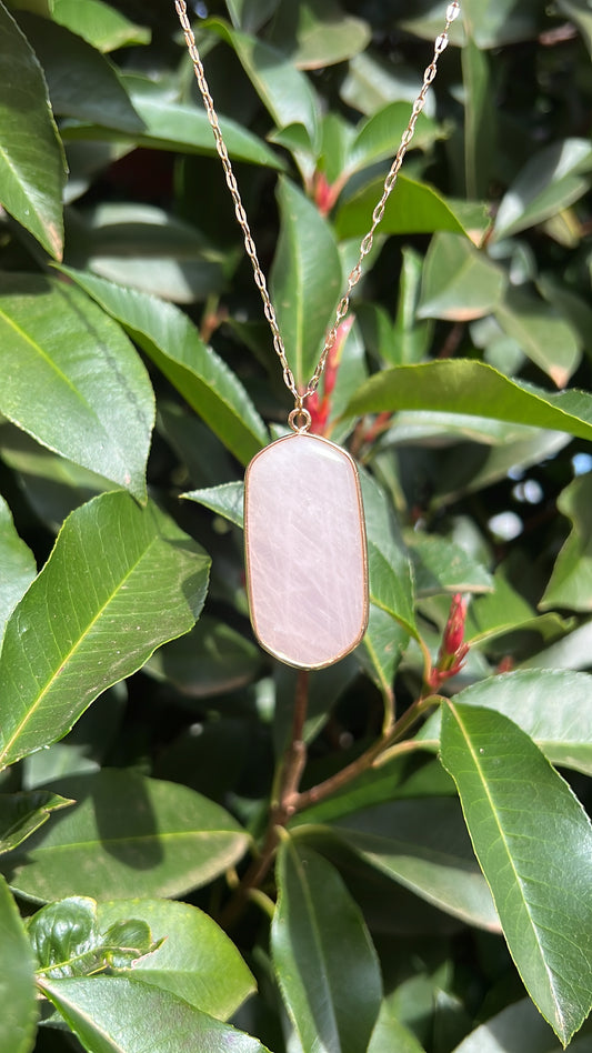 Healing x Relationships Combo • Necklace & Earrings • Rose Quartz & 18K Gold Plated