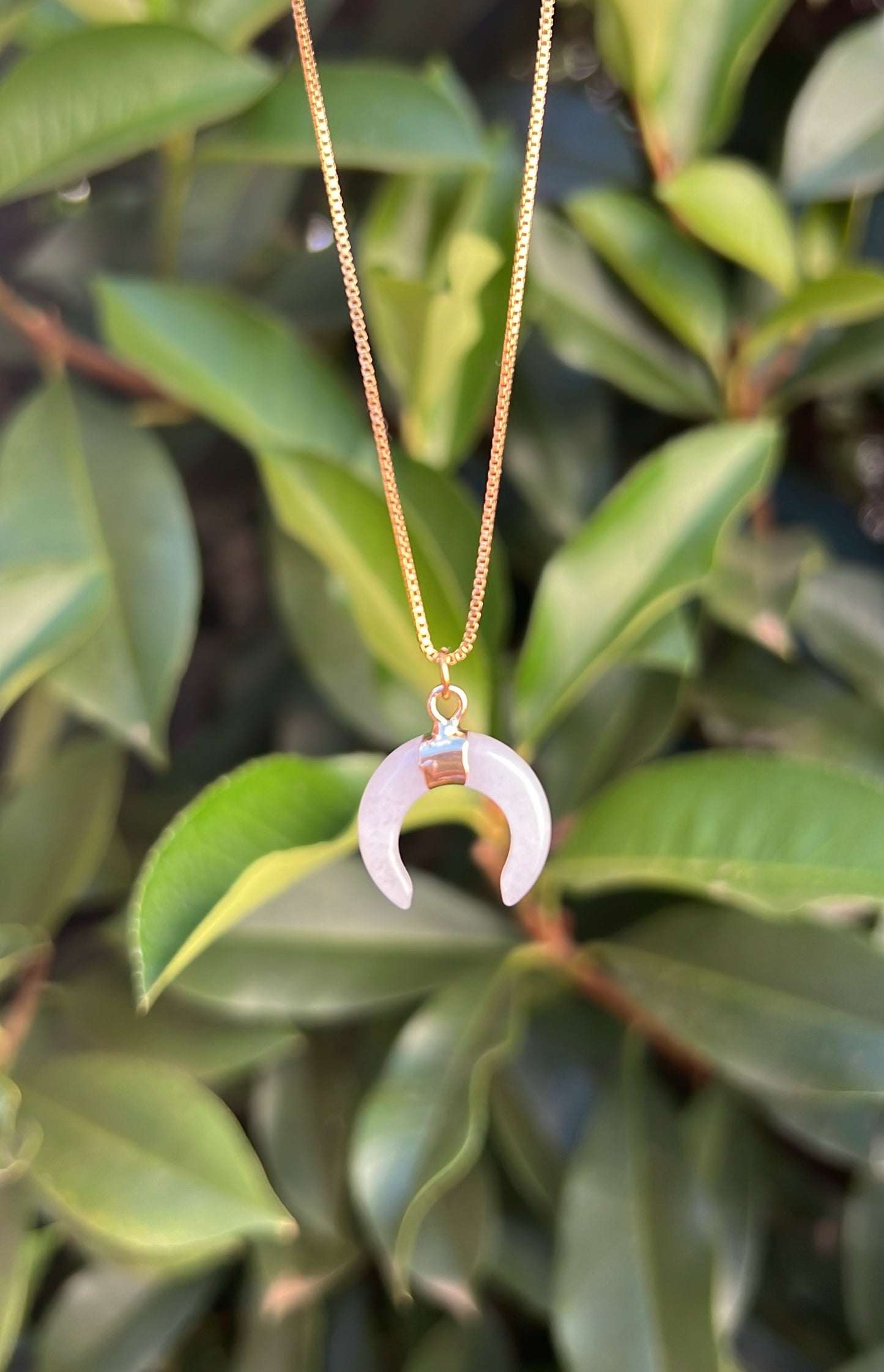 White Agate Moon • 18K Gold Filled