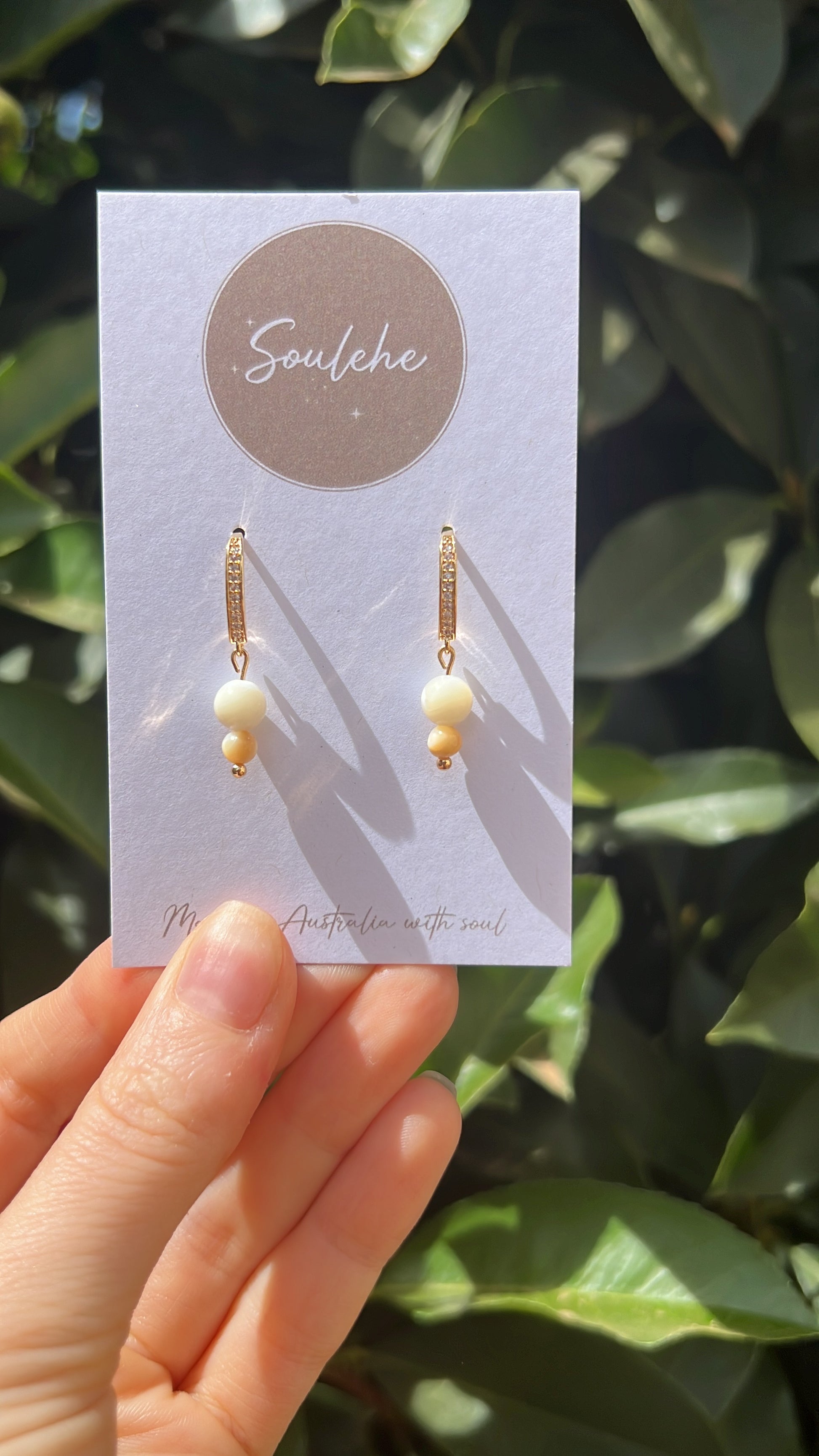 shell earrings gold