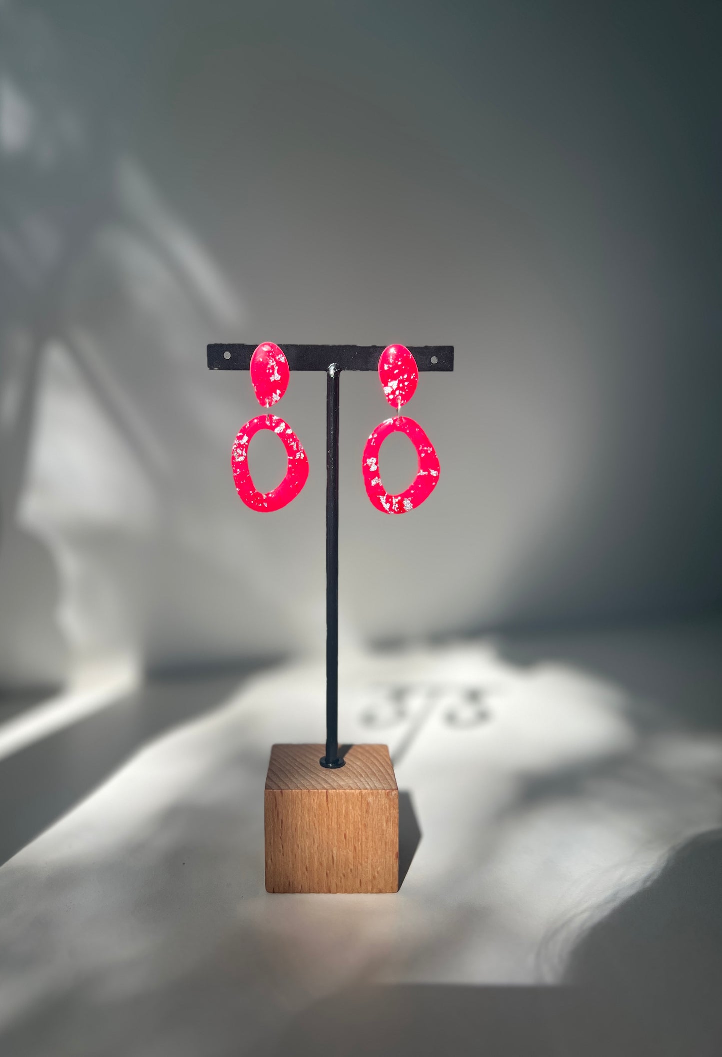 Crimson Curve • Luxurious Artisan Earrings