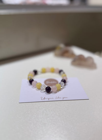 Amethyst, Citrine, Clear Quartz and Rose Quartz 2026 Luck Bracelet.