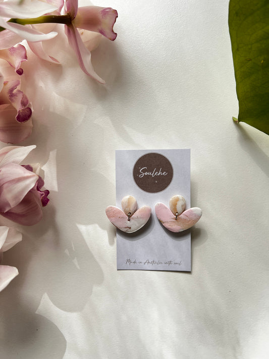 Pink Tulip • Polymer Clay & 925 Silver Plated