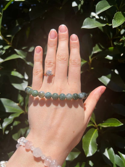 moss agate citrine natural crystal stone bracelet