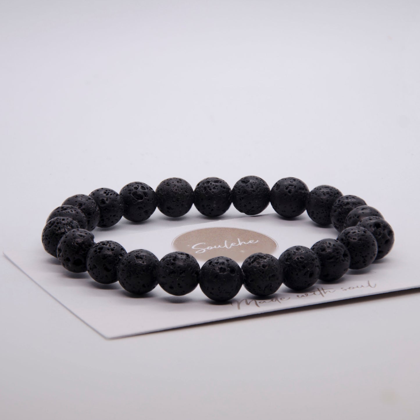 Natural crystal stone Black Lava