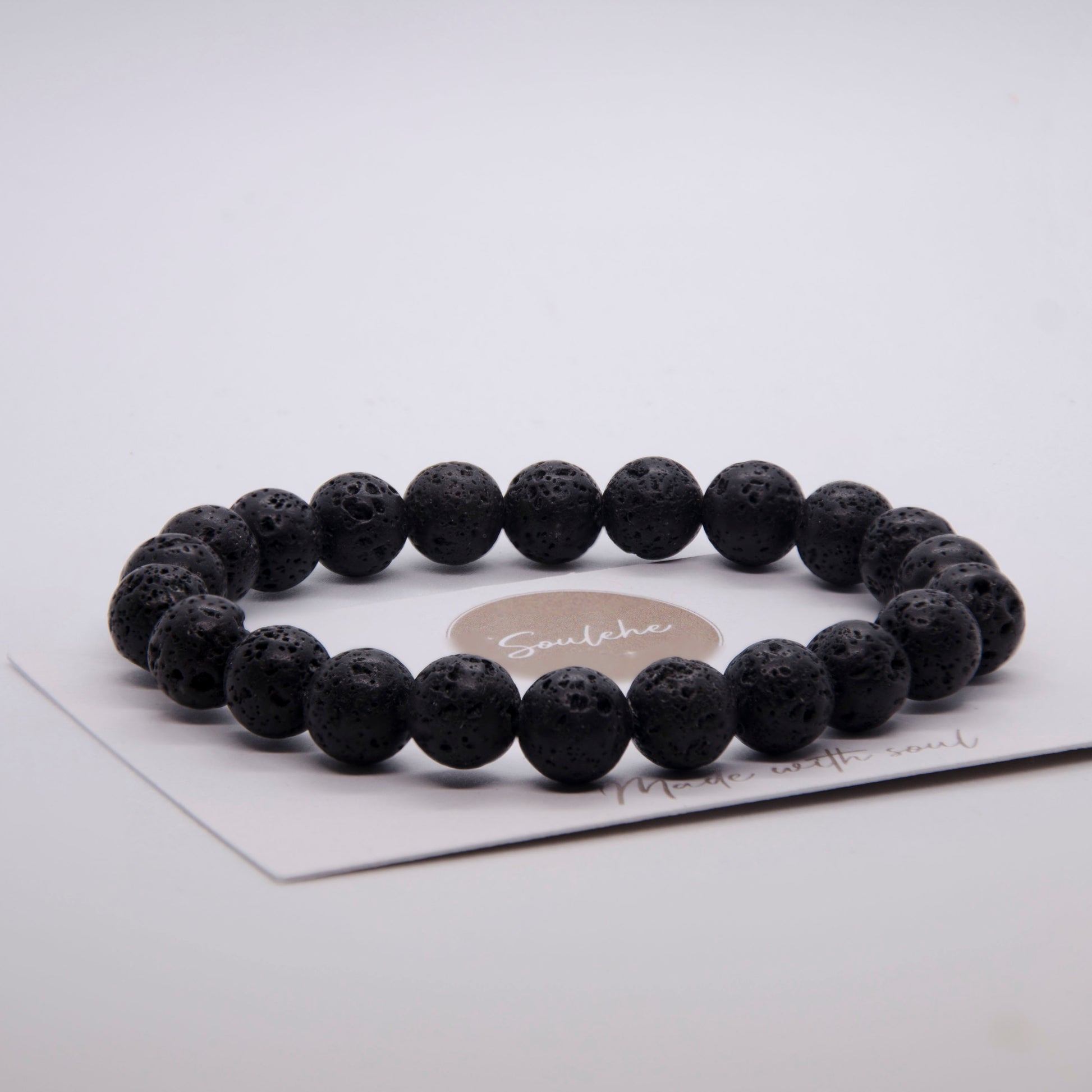 Natural crystal stone Black Lava