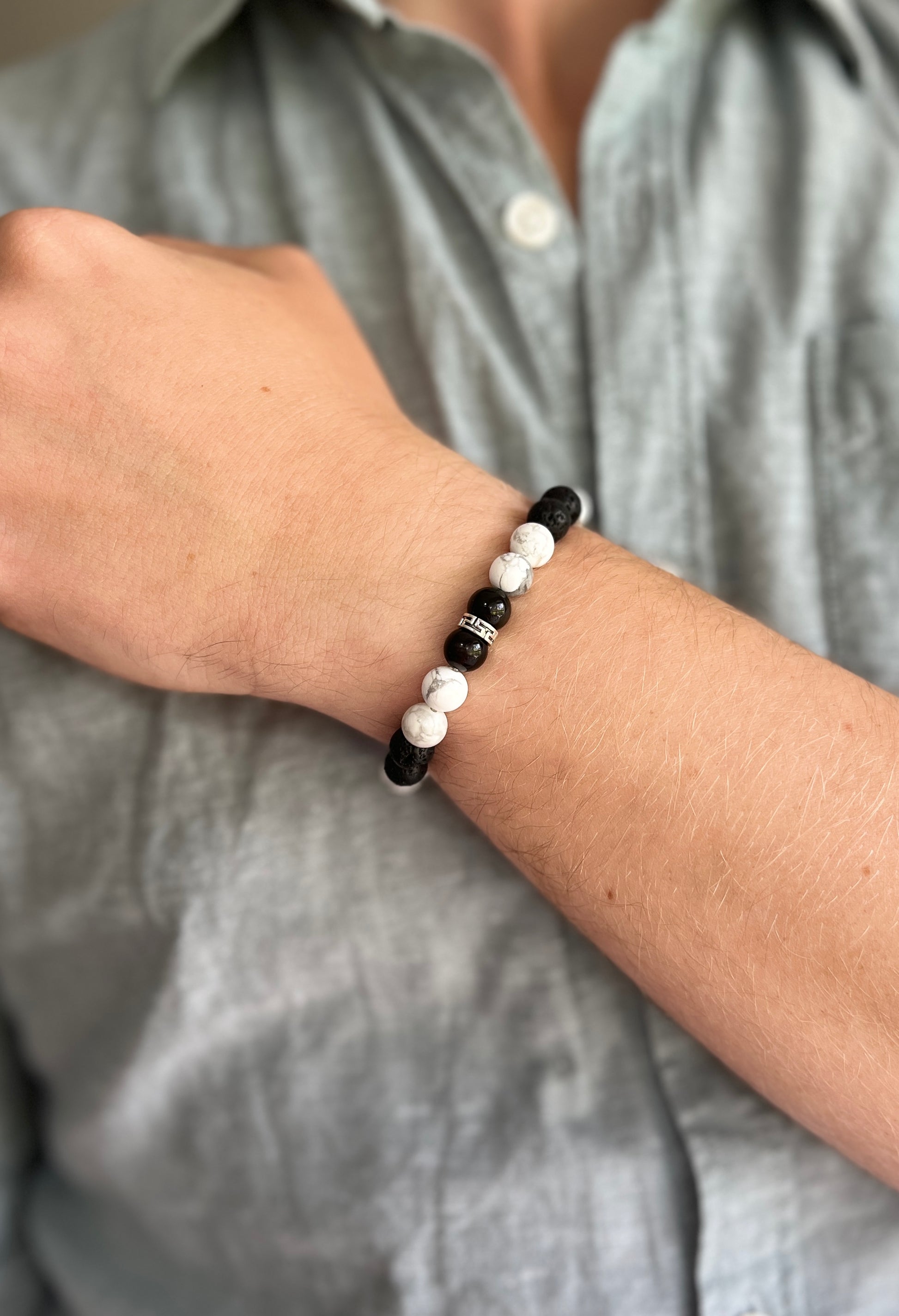Natural stone bracelet for men 
