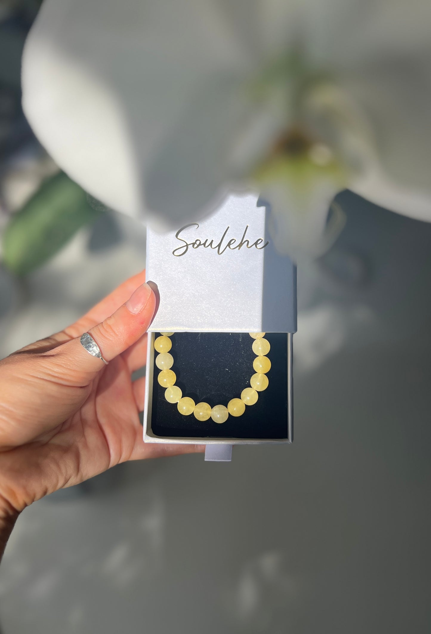 Natural stone citrine bracelet for kids 