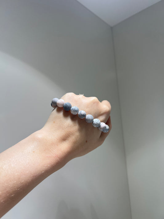 pink cebra jasper bracelet