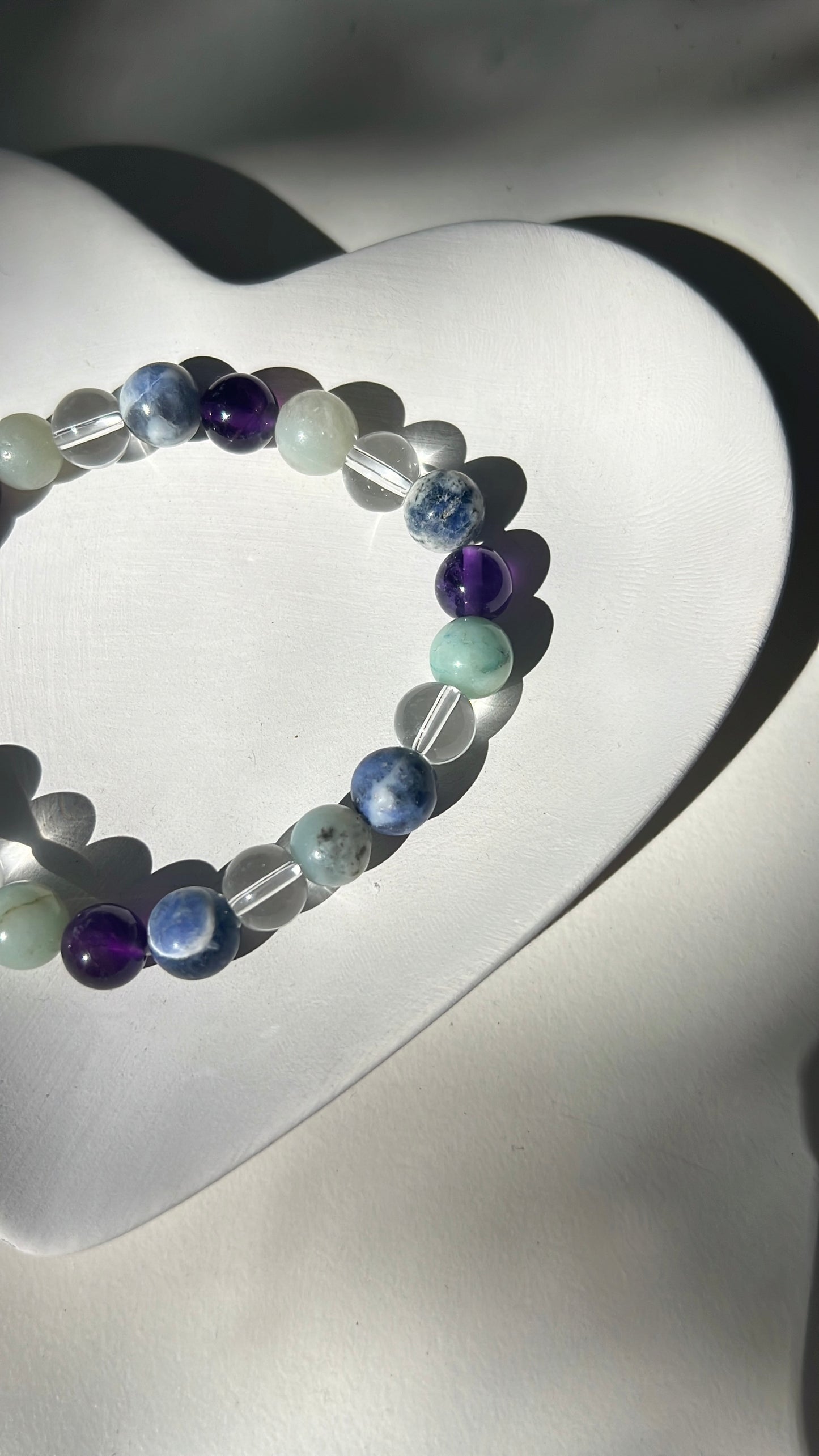 Sagittarius 2025 Luck Bracelet Amethyst, Blue Sodalite, Amazonite, Clear Quartz