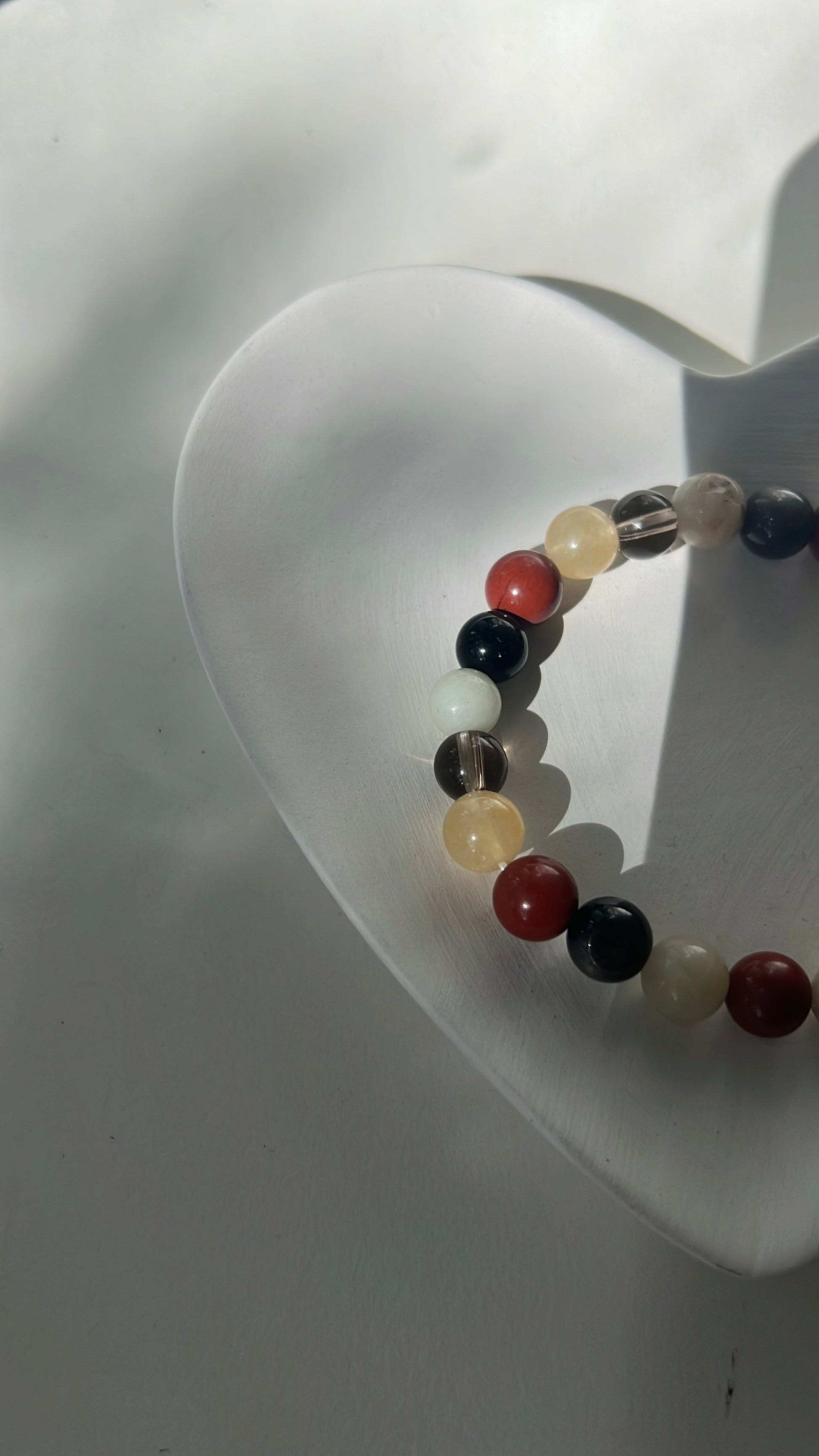 Scorpio 2025 Luck Bracelet Citrine, Red Jasper, Obsidian, Bamboo agate, Citrine, Smoky quartz