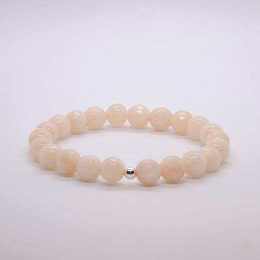 Confidence • Bracelet • Pink Jade & 925 Silver