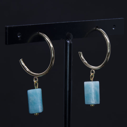 Soothing x Balance • Earrings • Amazonite x 18K Gold plated