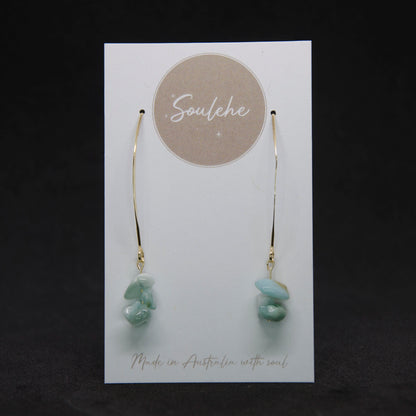 Soothing x Love • Earrings  • Amazonite x 18K Gold plated