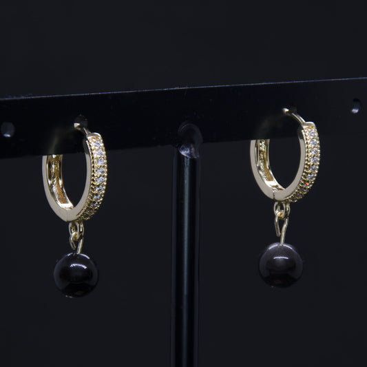 Grounding x Protection • Earrings • Obsidian 18K Gold plated