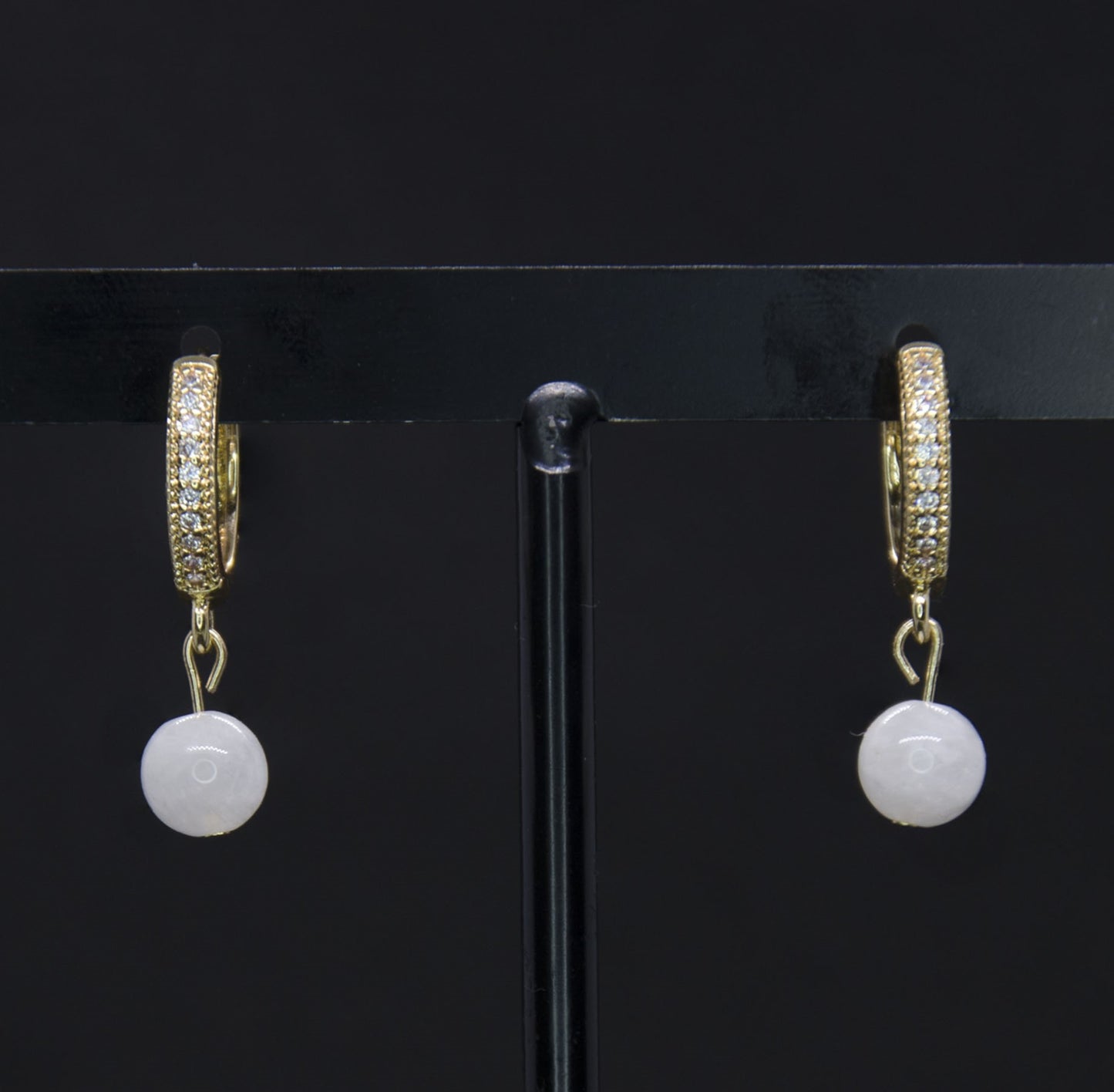 Intuition x Balance • Earrings • Moonstone & 14K Gold Plated