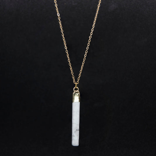 Peace x Love • Necklace • Howlite x Stainless Steel