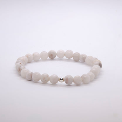 Balance x Booster • Matte White Agate & 925 Sterling Silver