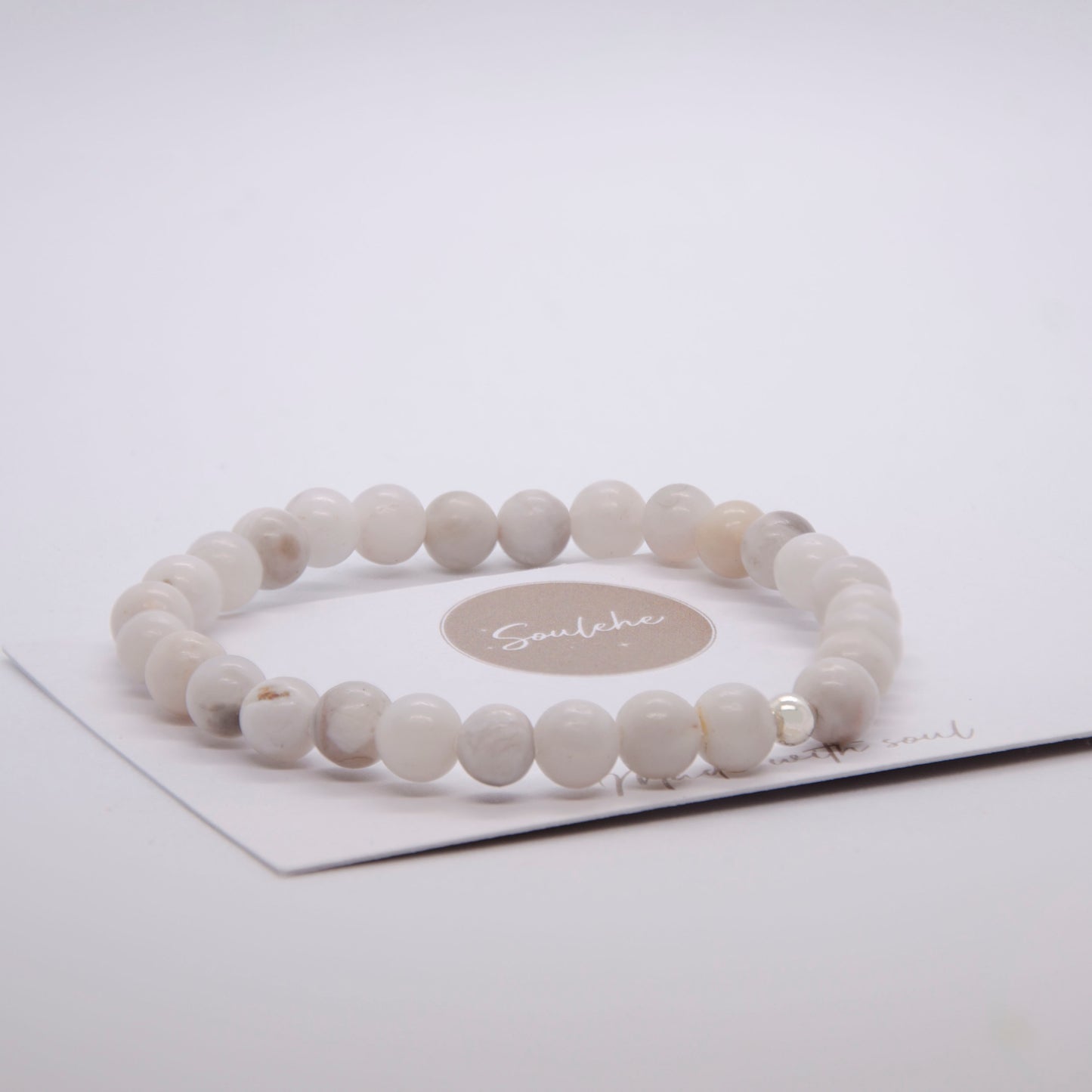 Balance x Booster • Matte White Agate & 925 Sterling Silver