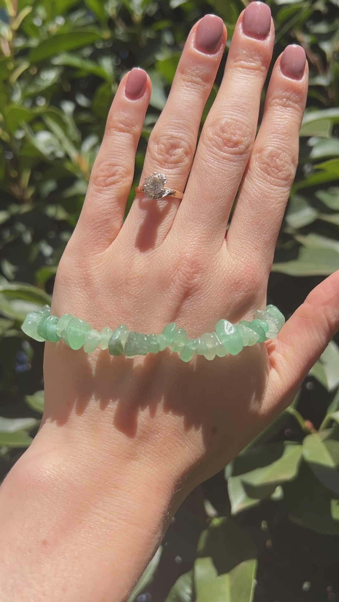 natural green aventurine crystal stone bracelet