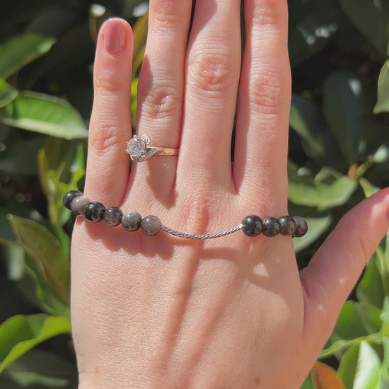 obsidian crystal natural stone bracelet
