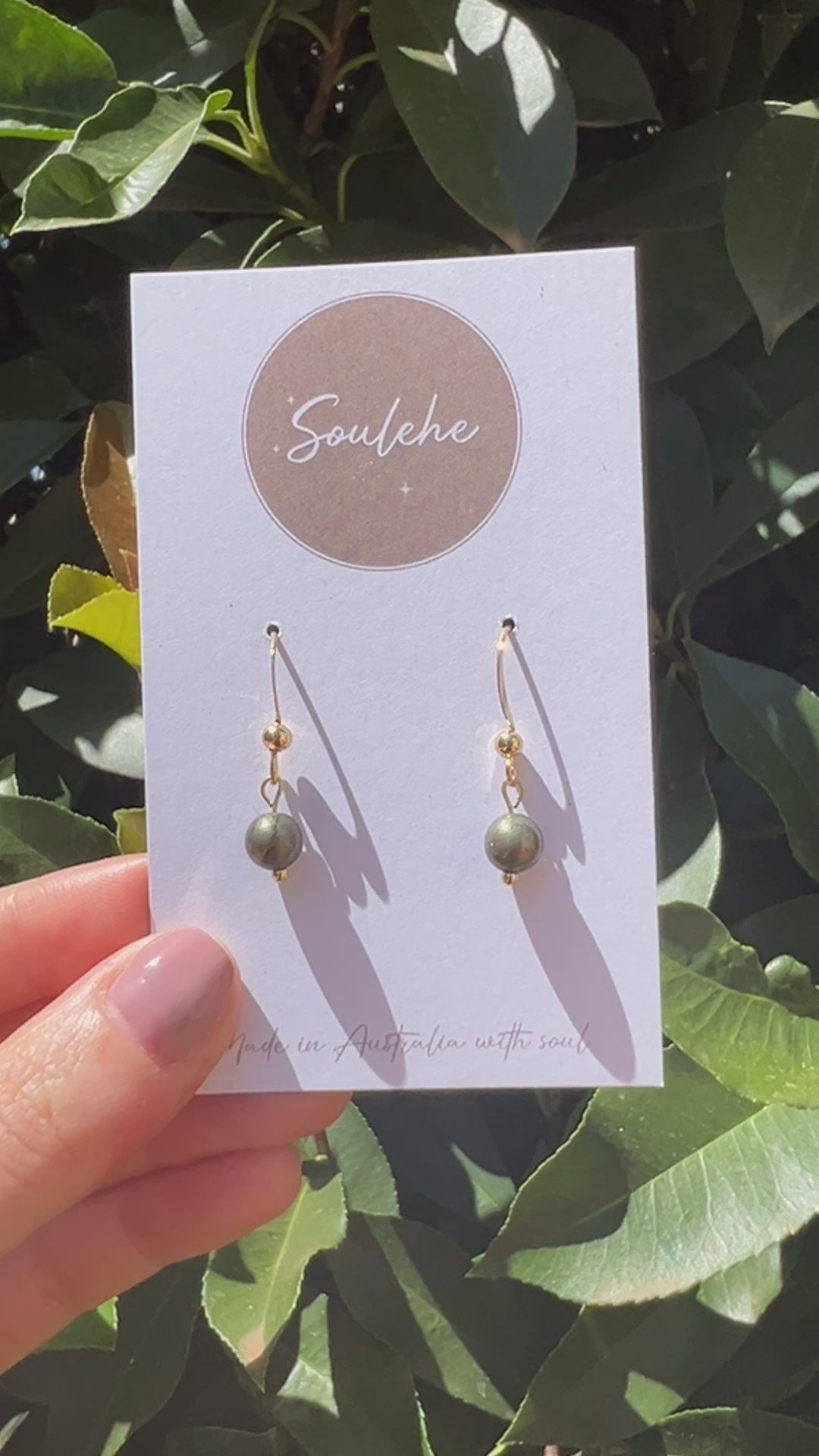 pyrite natural crystal stone earrings