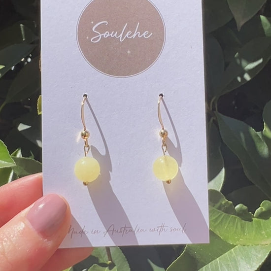 natural citrine crystal earrings